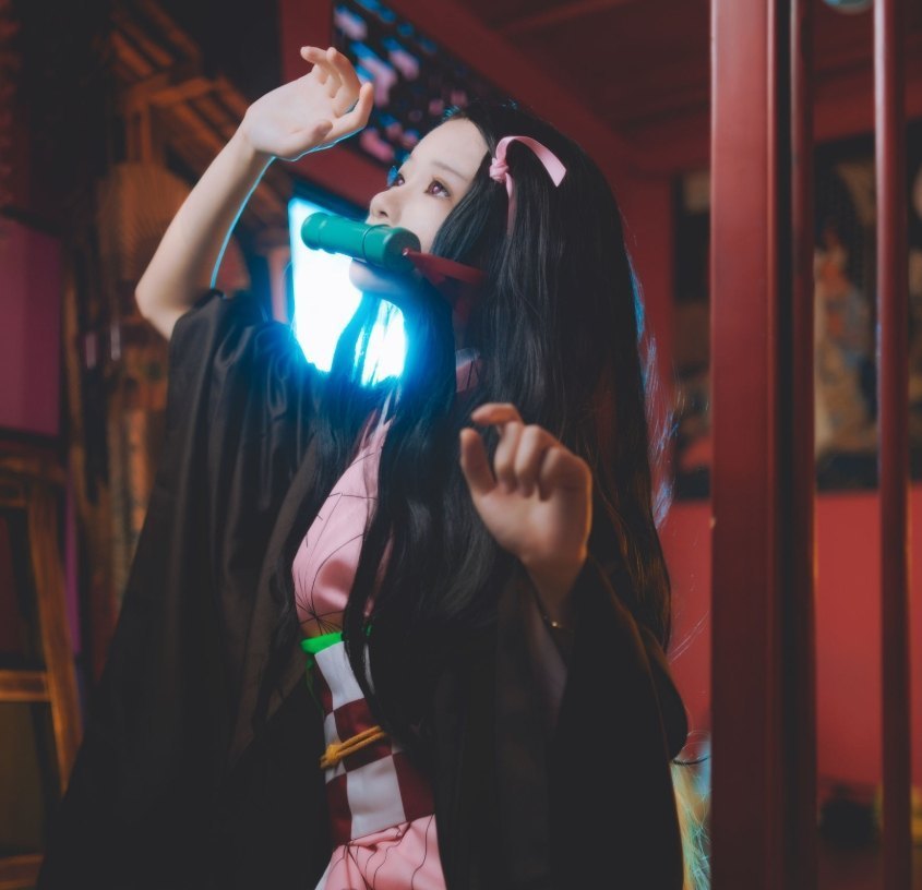 桜桃喵《灶门祢豆子》:温柔与野性的交织,梦幻般的鬼魅气息 第3张 桜桃喵《灶门祢豆子》:温柔与野性的交织,梦幻般的鬼魅气息 第3张