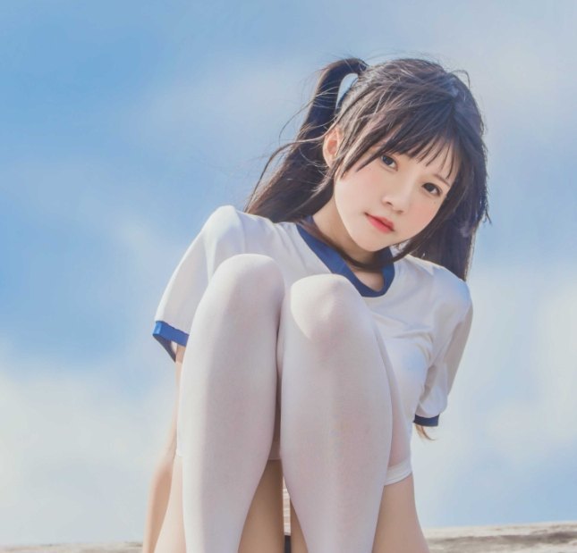 桜桃喵《蓝色体操服》——青春气息扑面而来 第3张 桜桃喵《蓝色体操服》——青春气息扑面而来 第3张