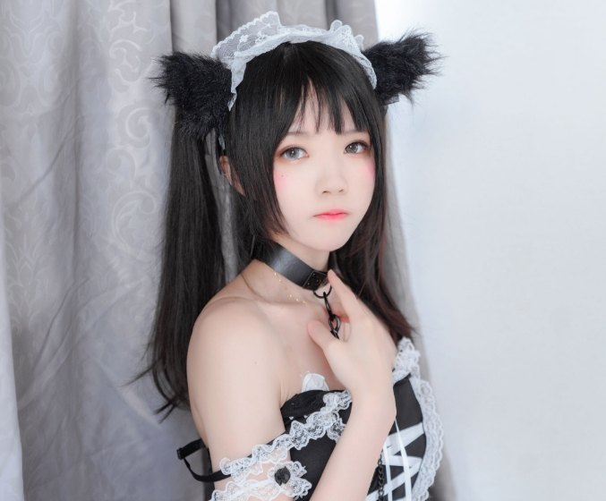 桜桃喵《黑猫妹抖》:纯真与性感的完美交融 第3张 桜桃喵《黑猫妹抖》:纯真与性感的完美交融 第3张